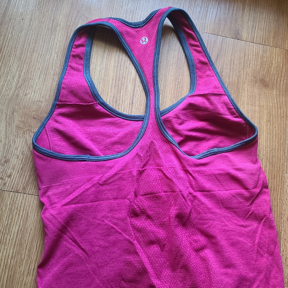 Lululemon Ebb & Flow Racerback Tank Red Size 4 - Picture 4 of 7
